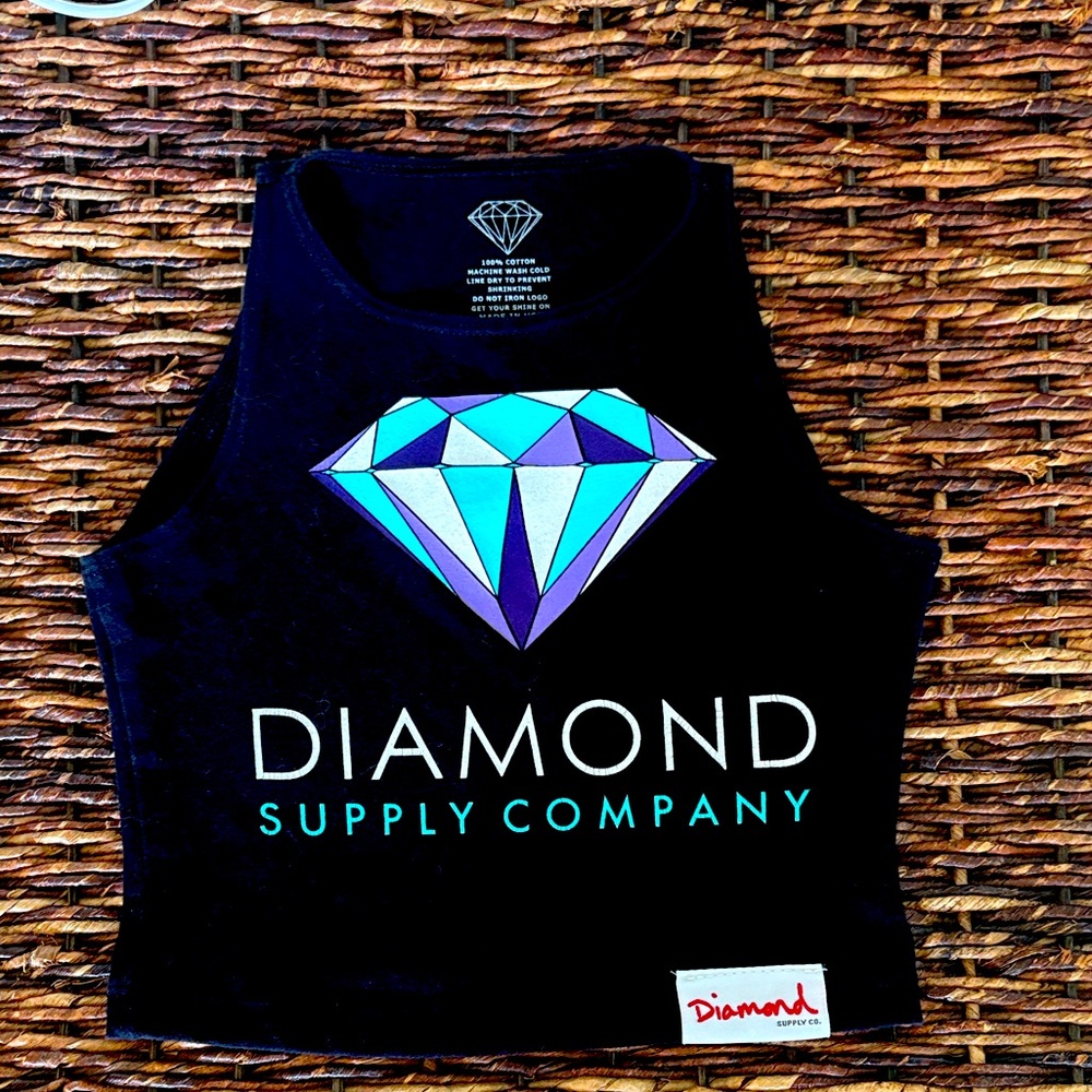 Diamond Supply Co. Black crop top